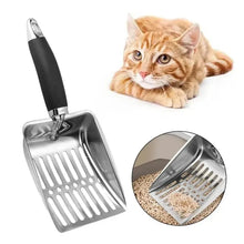 Pelle à litière pour chat avec long manche en métal, outil de nettoyage pour excréments d'animaux, accessoires pour animaux de compagnie