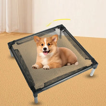 Cooling Elevated Dog Bed - Raised for Dogs, Cat, Outdoor With Guardrail, Breathable Mesh, Portable Camping Cot