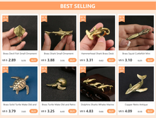 Brass Retro Octopus Cuttlefish Creative Marine Organism Office Desktop Ornament Accessories Small Tea Pet  Souvenir Gifts
