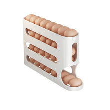 Porte-œufs pour réfrigérateur - gain de place, grande capacité, support à œufs antidérapant à dessus ouvert, distributeur à roulement pour la maison et les dortoirs