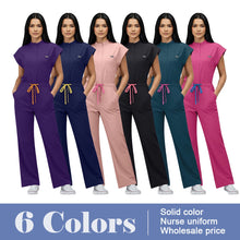 Custom Logo Medical Clothing for Women Anti Wrinkle Nursing Scrub Doctor Nurse Work Clothes Jumpsuit Printing Embroidering Logos
