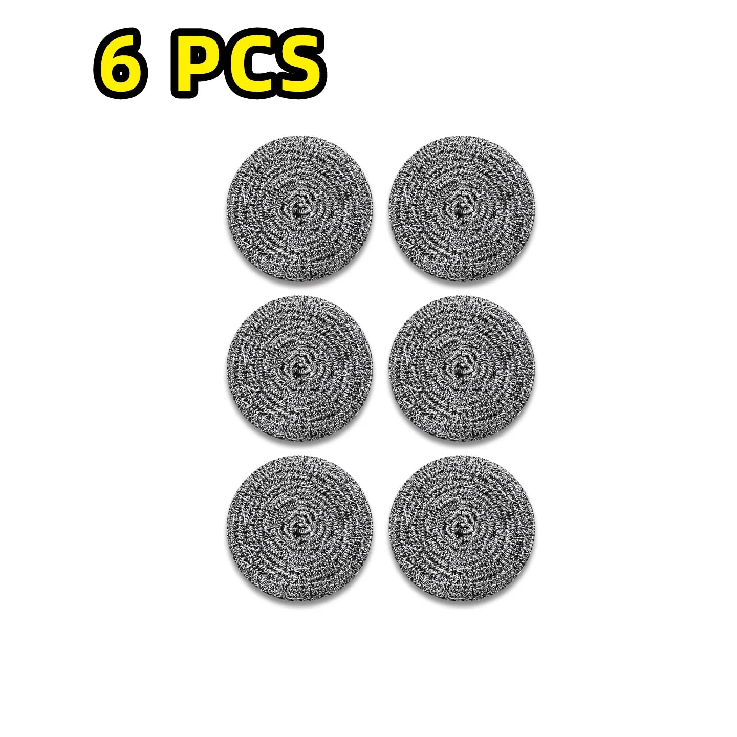 6/12Pcs Stainless Steel Scourer Rustproof No Scratch Scouring Pads Heavy Duty Deep Cleaning For Pots Pans Grill Sink Kitchen