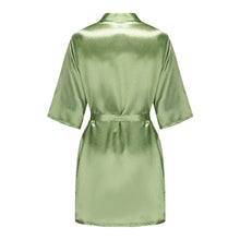 Satin Silk Robes Plus Size Wedding Bathrobe Bride Bridesmaid Mother Maid of Honor Gown Women Clothing Sleepwear Sage Green