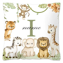 Animal with Name Pillow Case Personalized Pillow Dust Cover Bedroom Kids Wild Party Decoration Pillowcase Birthday Children Gift
