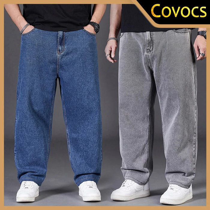 Jean grande taille pour homme, pantalon ample et long, jean large grande taille pour homme