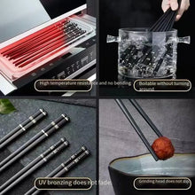 Anti-slip high-end alloy chopsticks, household anti-mold chopsticks, light luxury black tableware
