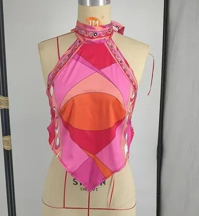2026 Fashion Design Women's Red Scarf Sling Swimsuits Classic Brand Lady Scarf Bikini Sets with Letter Signature Logo
