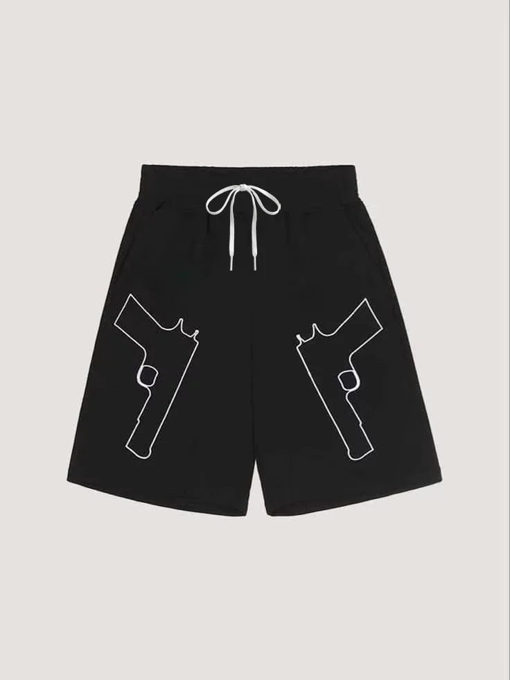 2026 New Men's and Women's Fashionable Personalized Printed Oversized Loose Summer Street Fashionable Casual Quick Drying Shorts