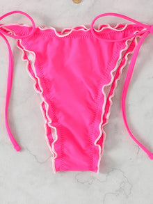 Triangle Bikini Set For Women Lace Up Two Piece Swimwear