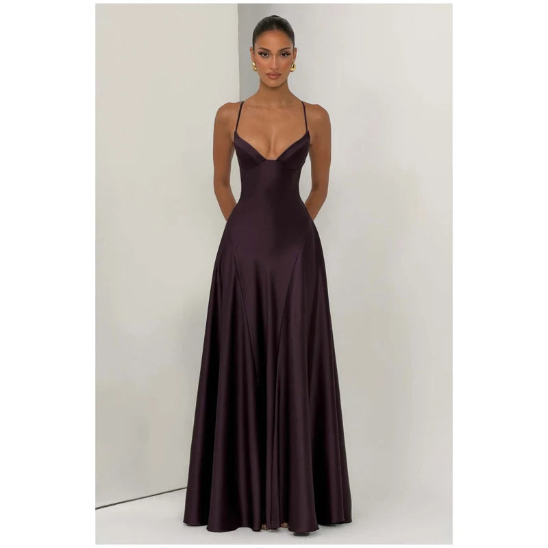 Women Green Ruched Elegant Satin Maxi Dress Mermaid One-shoulder Cutout Slim Fit Flowy Vestido 2026 Lady Summer Evening Vestidos