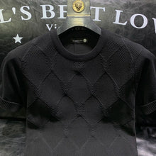 2024 Summer New Versatile Knitted T-shirt Korean Clothing Fashion Solid Color Short Sleeve Trend Business Bottoming Tops A96
