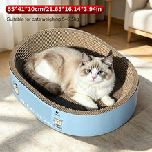 2 In 1 Oval Cat Nest Scratching Pad Wearproof Non Debris Cat Sleeping House For Indoor Cats