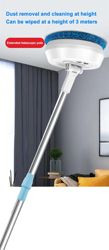 Wireless Electric Spin Mop Cleaning Machine Automatic 2 in 1 Wet & Dry Home Cleaner Car Glass Ceiling Door Windows Floor Cleaner