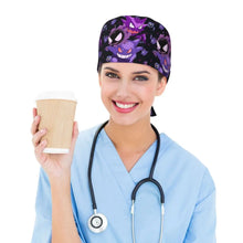 Working Caps For Unisex Women Gengar Nurse Hats Soft Comfy Work Scrubs Hat Casual Tie Back Custom DIY Medical Cap