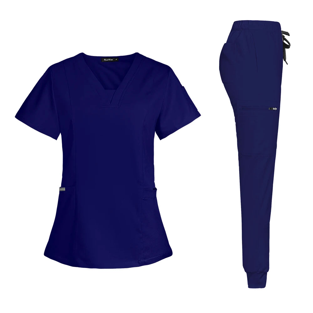 High-quality Thickened New Slim Operating Room Medical Uniform Set Short-sleeved Nurse Nursing Accessories Surgical Gown XS-XXL