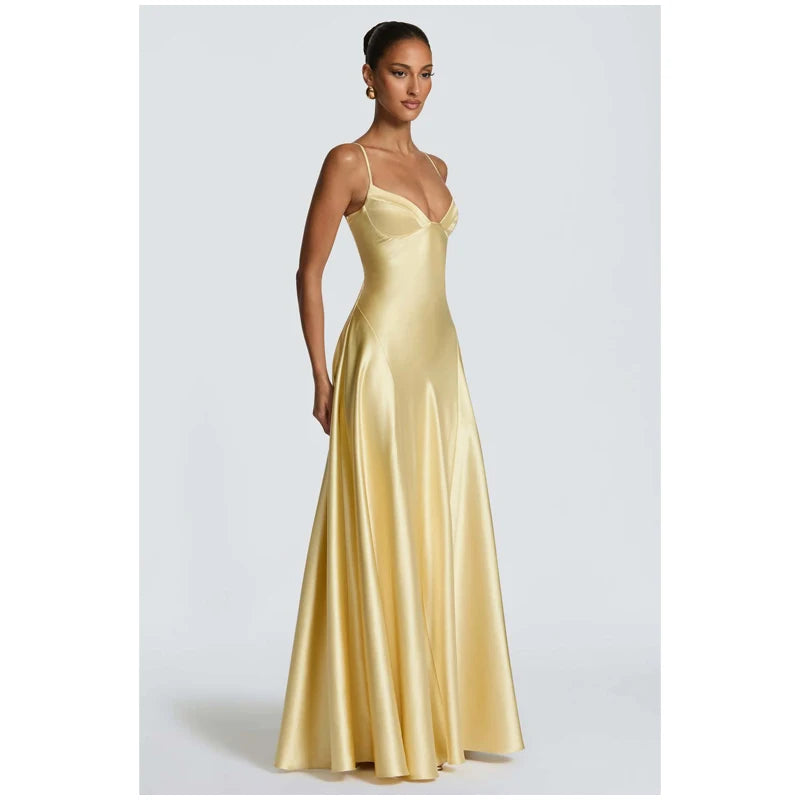 Women Green Ruched Elegant Satin Maxi Dress Mermaid One-shoulder Cutout Slim Fit Flowy Vestido 2026 Lady Summer Evening Vestidos