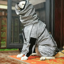 Imperméable pour grand chien d'extérieur, veste réfléchissante anti-UV, manteau de pluie à capuche pour animal de compagnie, combinaison imperméable pour chiens de taille moyenne et grande