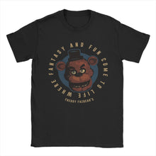 Men's T-Shirt FNAF At Freddys Amazing Cotton Tee Shirt Short Sleeve  T Shirts Crewneck Tops Plus Size