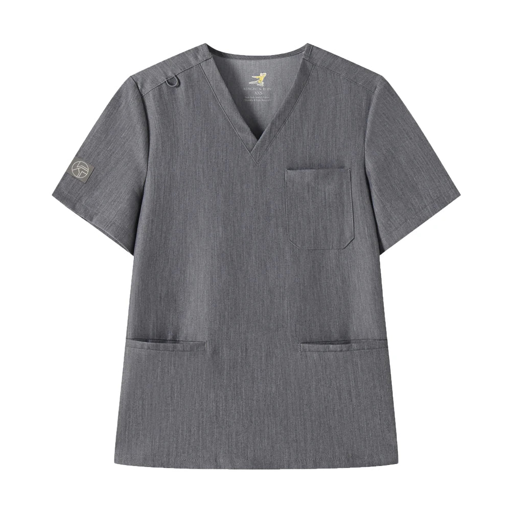 KUNGFU SCRUBS Women Nurse Scrubs Medical Uniform Top Antibacterial Soft Wrinkle-resistant Waterproof T-shirt Pencil Pants