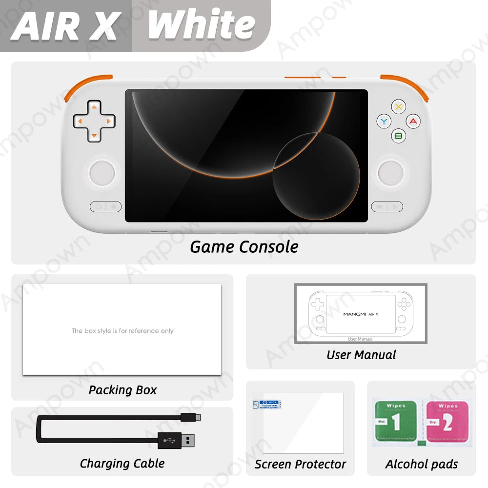 MANGMI AIR X Handheld Game Console Qualcomm Snapdragon 662 5.5'' Touchscreen Android 14 Active Cooling Fan 15W Fast Charging RGB