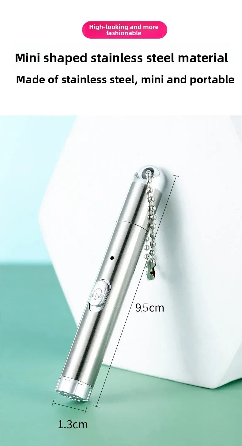 3-in-1 Laser Pen Cat Teaser, Purple Light Illumination Laser Infrared USB Moon Light Cat Toy