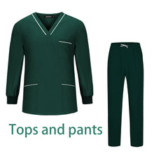 Solid Color Long Sleeve Suit Unisex Lab Spa Nursing Workwear Slim Medical Scrub Uniform Nurse Doctor Surgical Gown Wholesale