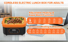 Gison Wireless Electric lunch box 1.5L Capacity 60W Smart Warm lunch box 18000mAh Battery Rechargeable Fast Heating lunch box