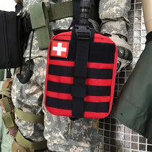 379pcs Home Office First Aid Kit Portable Emergency Bag, Red Survival Carry-On for Outdoor Activities, Camping, Hunting, Hiking