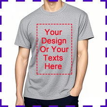 Design Your Own Oversized T-shirt for Men Custom Graphic Blank Cotton Personalized Message Tshirt Loose Fit Tops Gift Your Logo