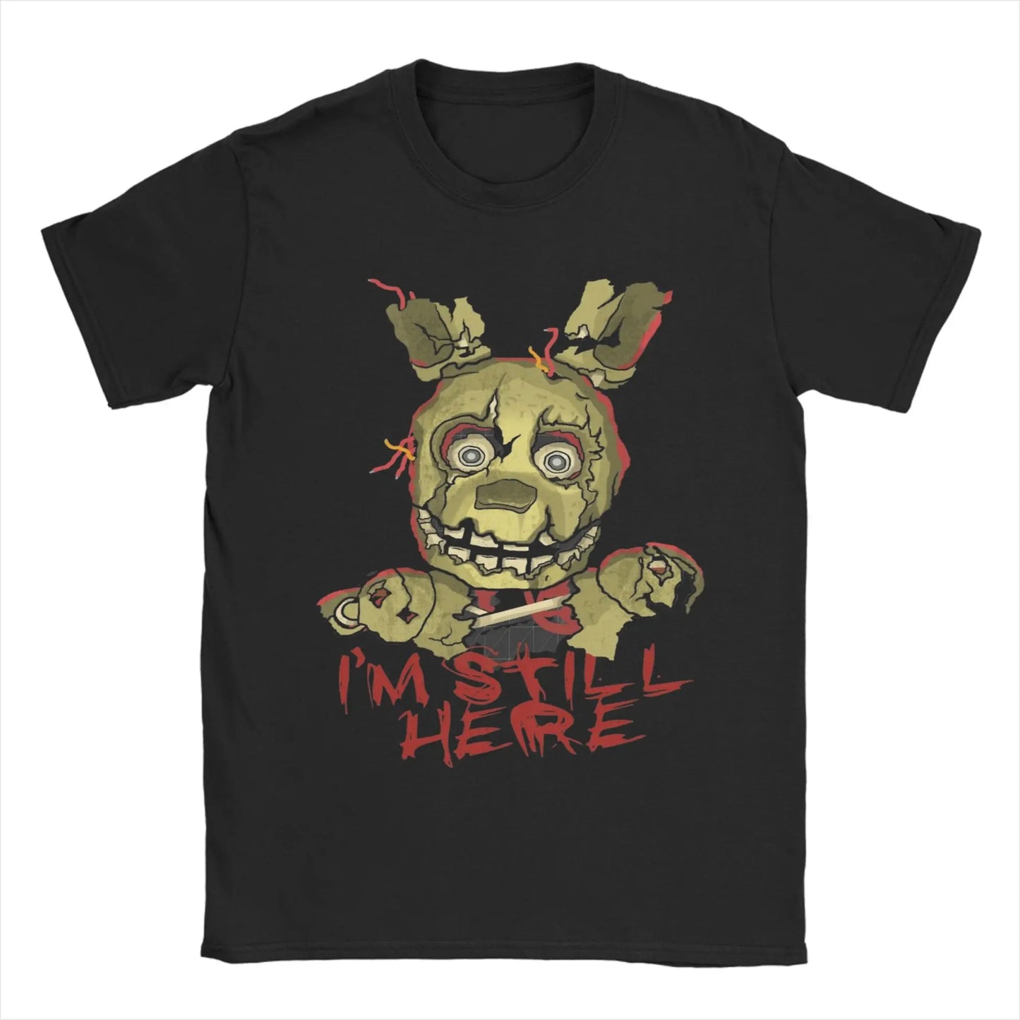 Men's T-Shirt FNAF At Freddys Amazing Cotton Tee Shirt Short Sleeve  T Shirts Crewneck Tops Plus Size