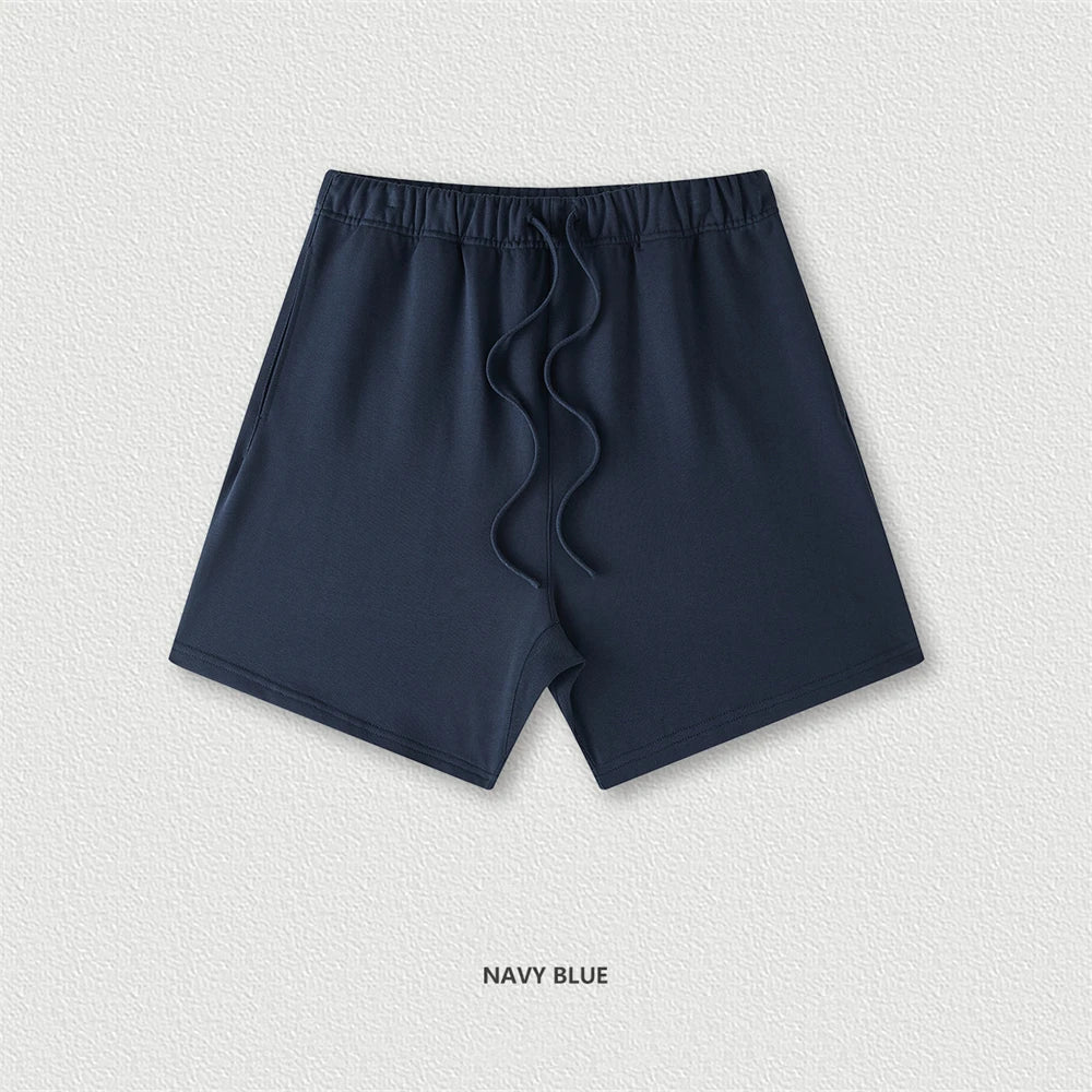 ZODF 2025 Summer Men Heavy Weight 425gsm Cotton Shorts Unisex Women Loose High Street Comfortable Solid Pants Streetwears HY0495