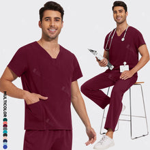 Newest Nursing Surgical Uniforms Woman Doctor Nurse Uniforms Men Straight Pants Scrub Set Medical Clothing Beauty Salon Workwear