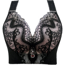 plus Size Push up Bra Sexy Lace Underwire Full Coverage Lingerie Wide Side Wings Thin Cup Support for Curvy Women Big Bust