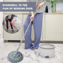 Automatic Self Wringing Lazy Mop Squeeze Hands Free Quick Wring Floor Cleaning Mop Household Cleaning Hardwood Tile Large