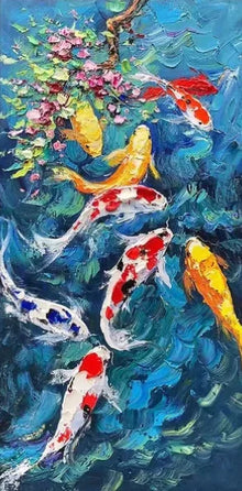 Abstract Blue Sea Fish Canvas Painting Nordic Art Graffiti Large Size Posters Print Modern Living Room Home Decoration Picture