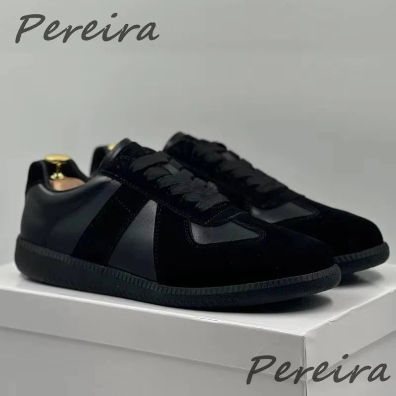 Summer Trendy Retro Men's Casual Sneakers Versatile Comfortable Patchwork Training Shoes Round Toe Lace-Up Flats Sports Shoes