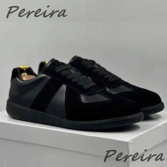 Summer Trendy Retro Men's Casual Sneakers Versatile Comfortable Patchwork Training Shoes Round Toe Lace-Up Flats Sports Shoes