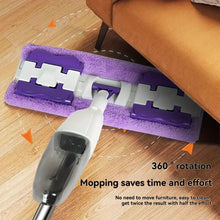 Portable Home Use Spray Mop 360 Degree Rotation Wet And Dry  Towel Clip Design Removable Water Tank  Large Panel Lazy Mop