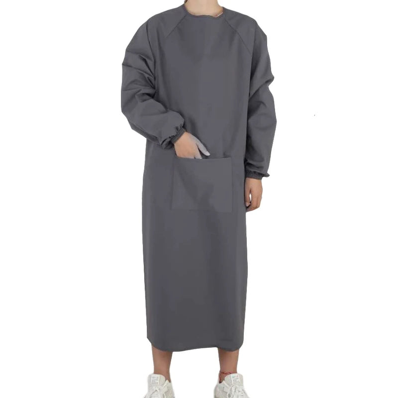 Lab Coats Waterproof Jacket Longsleeve Grease Proofing Scrub Uniform For Woman Man