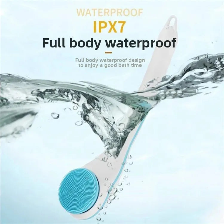 New Waterproof Electric Bath Brush Long Handle Scrub Brush Back Scrubber Five-In-One Shower Brush Home Use Bathing Device