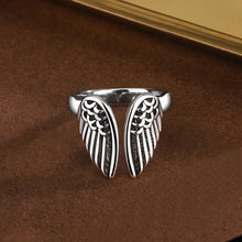 Sam Panda 925 Sterling Silver Rings For Women Men Fine Jewelry Finger Adjustable Open Wing Shape Ring For Party Birthday Gift