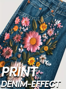 Women's Stretch Denim Like Shorts with Floral Print Design Casual Versatile Summer Style by Mirlaine Univers Women's Stretch Denim Like Shorts with Floral Print Design Casual Versatile Summer Style Mirlaine Univers womens-stretch-denim-like-shorts-with-floral-print-design-casual-versatile-summer-style Women's Stretch Denim Like Shorts with Floral Print Design Casual Versatile Summer Style Mirlaine Univers Women's Stretch Denim Like Shorts with Floral Print Design Casual Versatile Summer Style