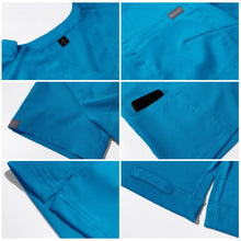 2XL Clinical Workwear Men Scrubs Tops Medical Uniforms Nursing Work Shirts Classic V-Neck Clinical Scrub Top Short Sleeve Blouse