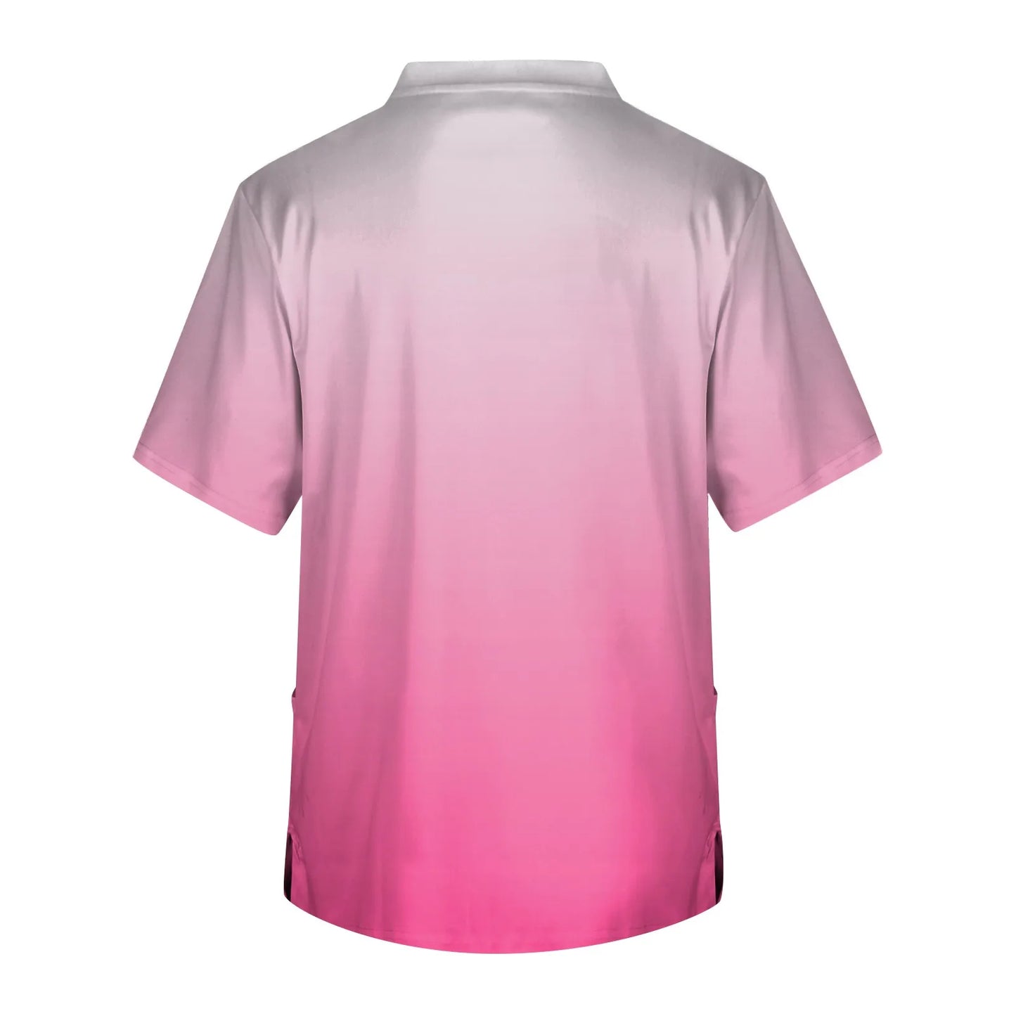 Men 's Nurse Uniforms Pet Shop Doctor Set Medical Dentist Overalls Summer Lab Workwear Short Sleeve Gradient Print Nursing Top