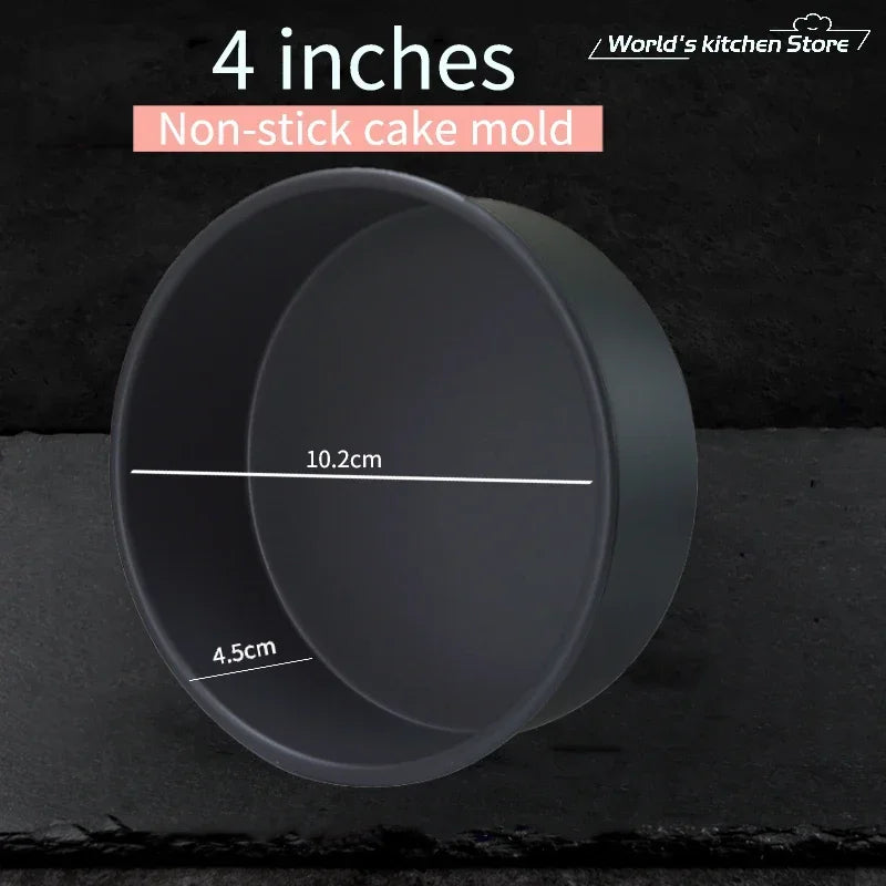 Aluminum Alloy Round Chiffon Cake Pan Solid Bottom Angel Food Oven Cake Bread Mold Baking Tool 6/8 Inch Bake Pan  Baking Sheet