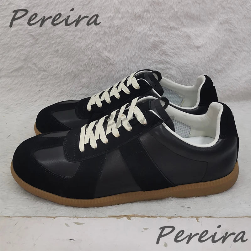 Summer Trendy Retro Men's Casual Sneakers Versatile Comfortable Patchwork Training Shoes Round Toe Lace-Up Flats Sports Shoes