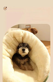 Winter Warm Pet Dog Bed Soft Cozy Dog Cave Bed Warm Cat House Nest Puppy Bed for Small Dogs Cats Cat Sleep Bag Pet Supplies