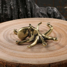 Brass Retro Octopus Cuttlefish Creative Marine Organism Office Desktop Ornament Accessories Small Tea Pet  Souvenir Gifts