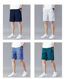 Big Men's Summer Shorts Cotton Knee Pants Golf Plaid Fashion Zipper Pocket Y2K Swim Beach Relaxed Fit Jogger Shorts