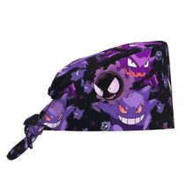 Working Caps For Unisex Women Gengar Nurse Hats Soft Comfy Work Scrubs Hat Casual Tie Back Custom DIY Medical Cap